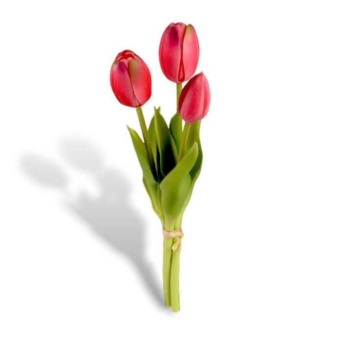 MINI BUSH TULIPANO X3 REAL TOUCH ROSA SCURO